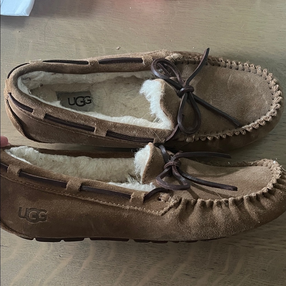 UGG Tan Suede Moccasin Slippers